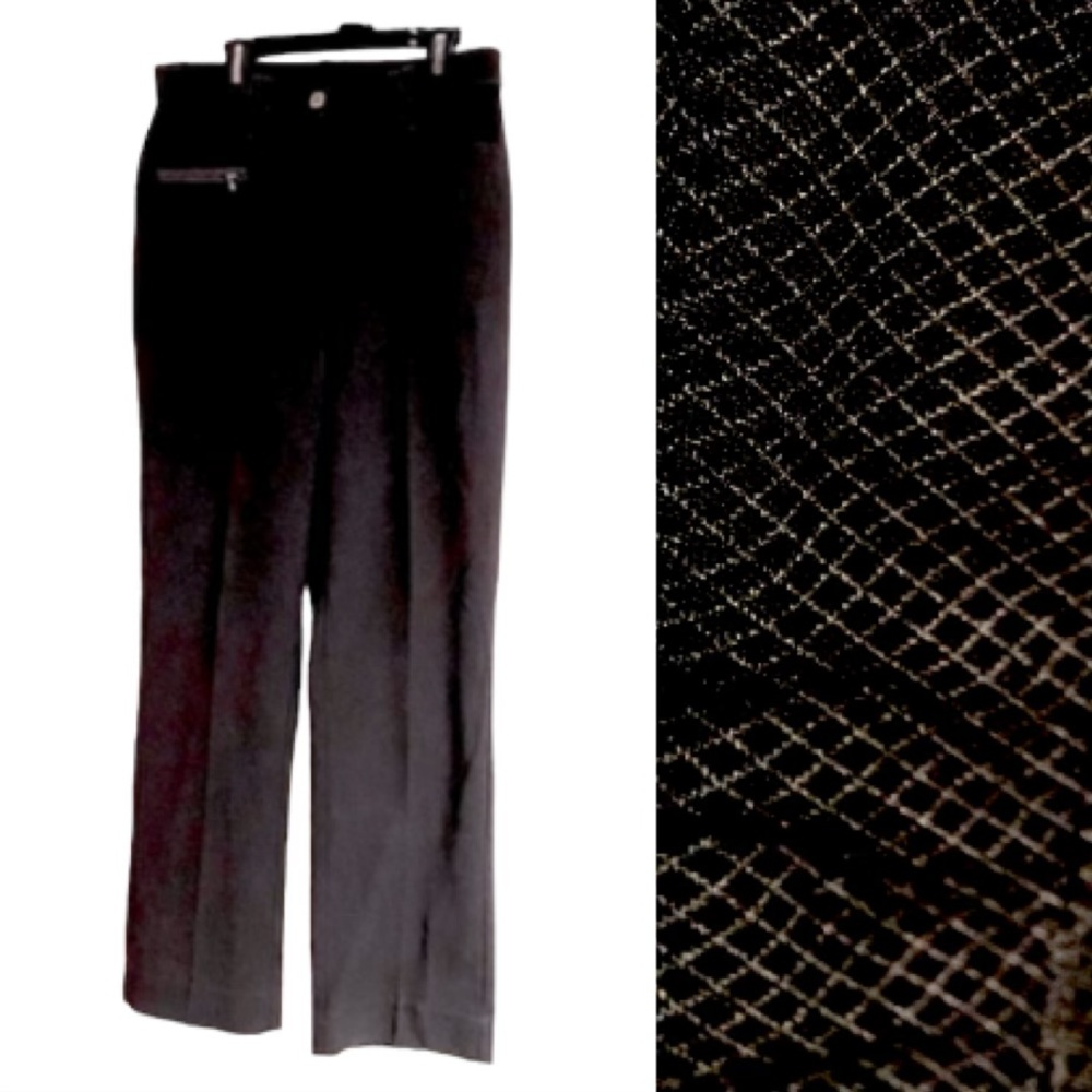 Le Grenier Black Pants w/ Crisscross Pattern!!! Size 5